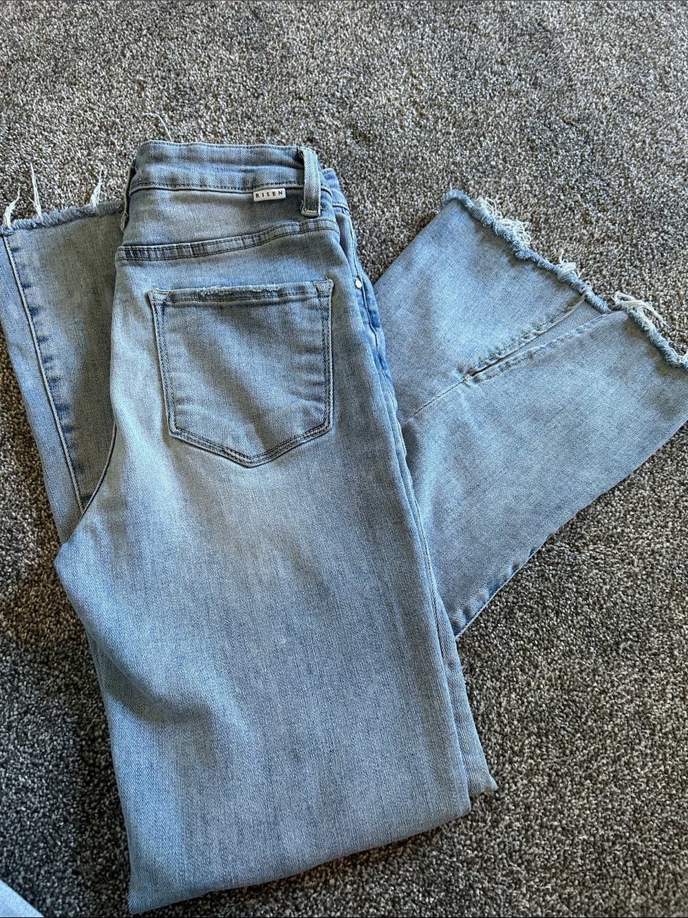 Risen 7/8 Jeans like new with slit detail at bottom